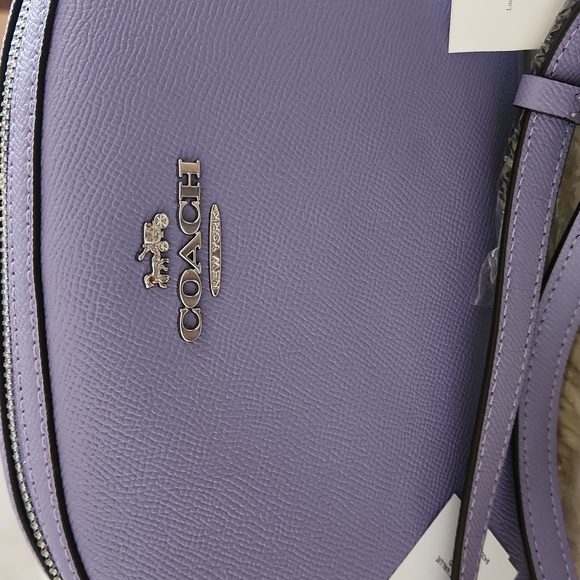 NWT Coach Light Violet Madi Crossgrain Leather Crossbody Bag 💜🩶🎁 - Picture 3 of 17